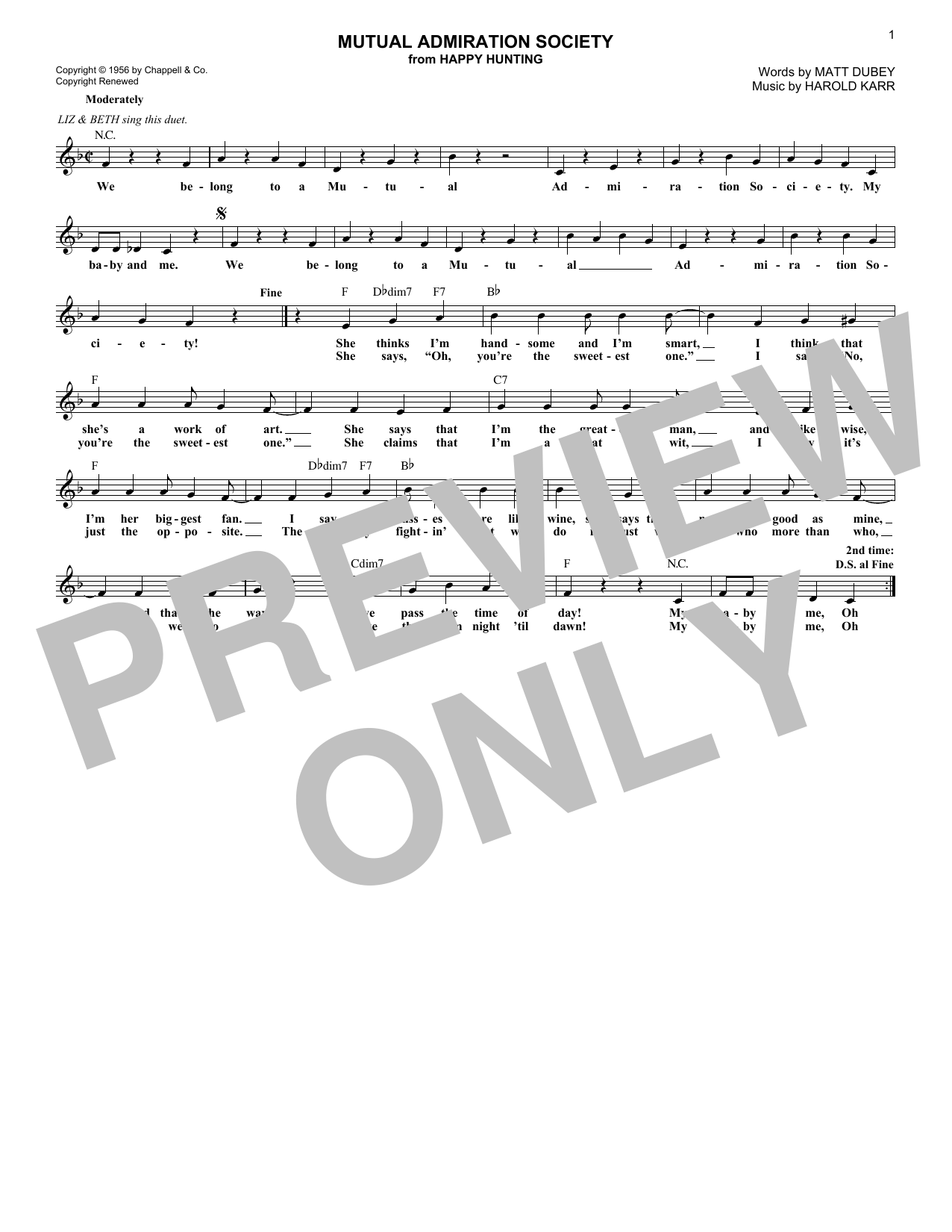 Download Harold Karr Mutual Admiration Society (from Happy H Sheet Music