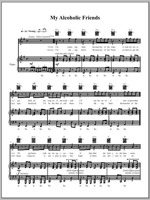 Download The Dresden Dolls My Alcoholic Friends Sheet Music