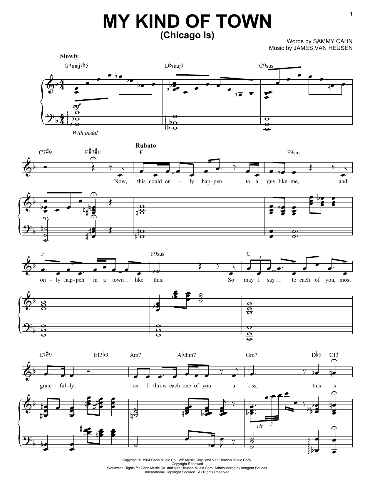 Download Frank Sinatra My Kind Of Town (Chicago Is) Sheet Music