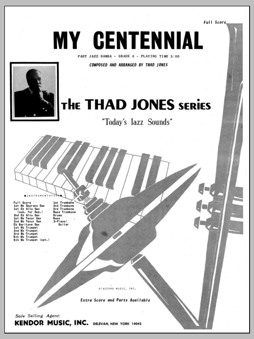 Download Thad Jones My Centennial - Full Score Sheet Music