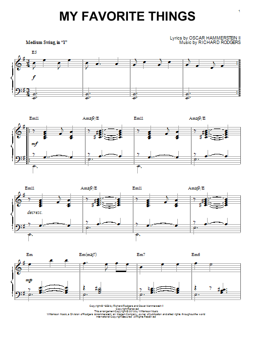 Download John Coltrane My Favorite Things [Jazz version] (from Sheet Music