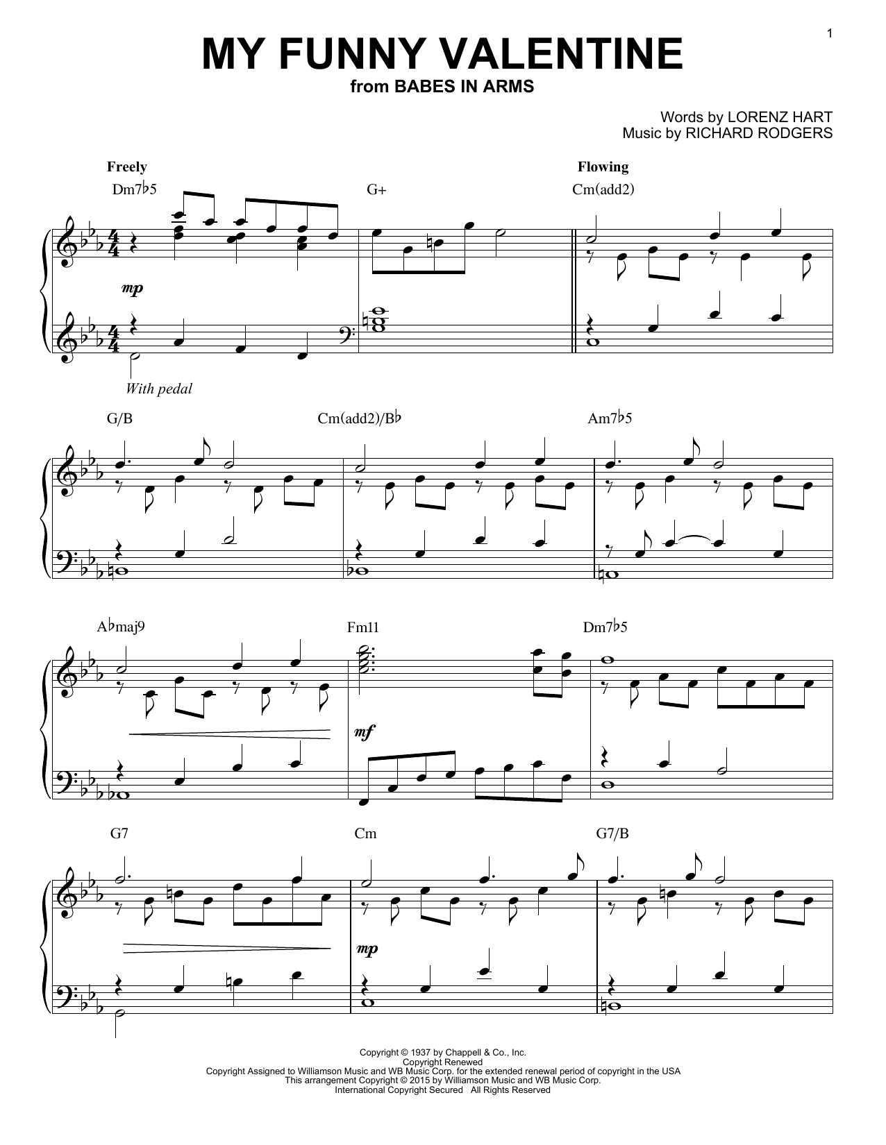 Download Rodgers & Hart My Funny Valentine [Jazz version] (arr. Sheet Music