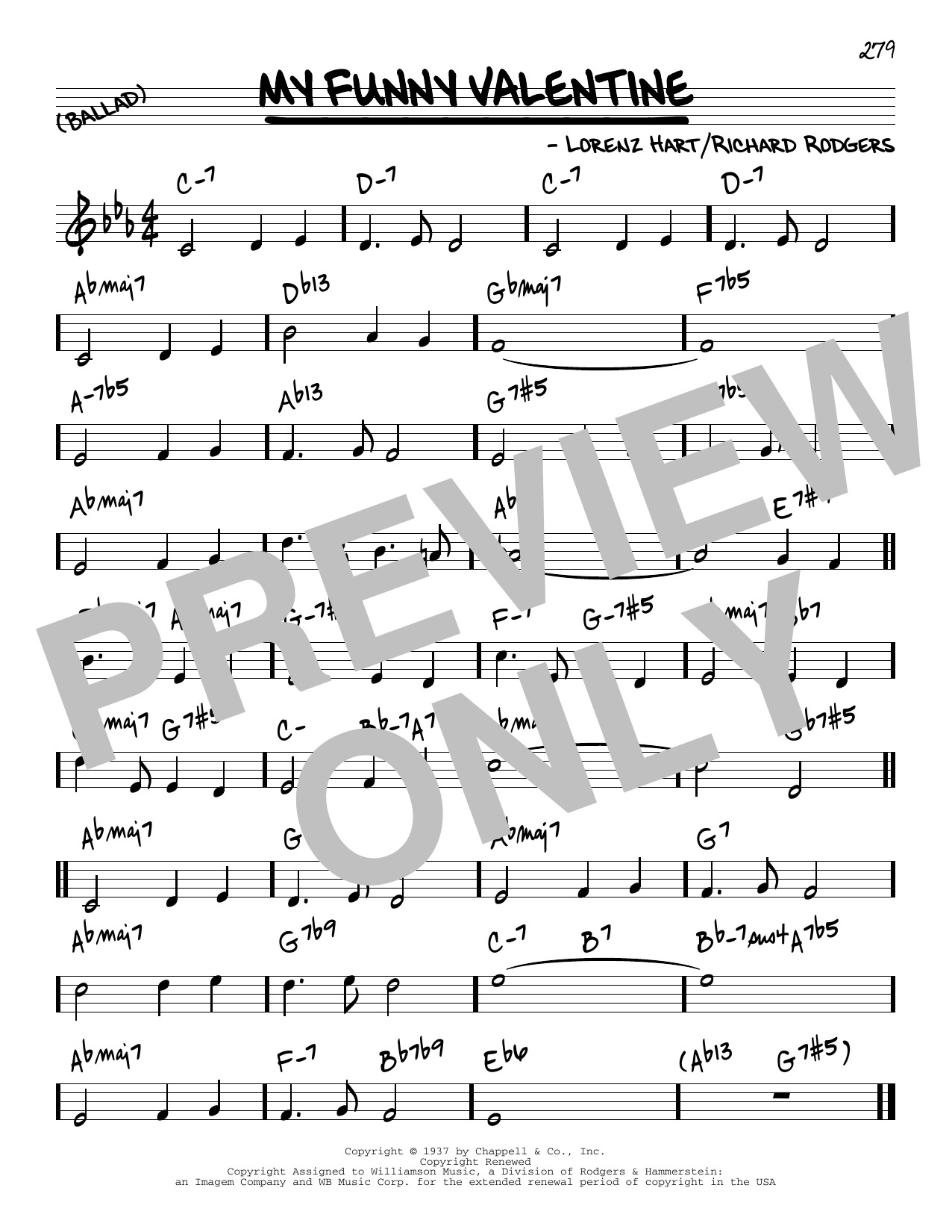 Download Rodgers & Hart My Funny Valentine [Reharmonized versio Sheet Music