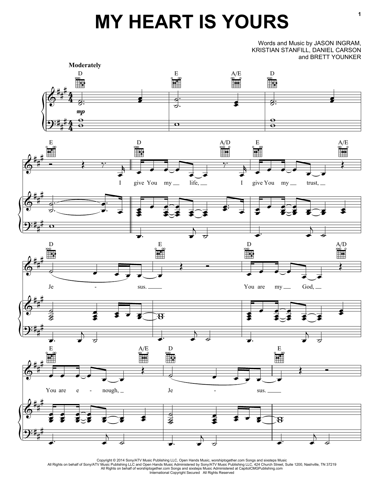 Download Passion My Heart Is Yours Sheet Music