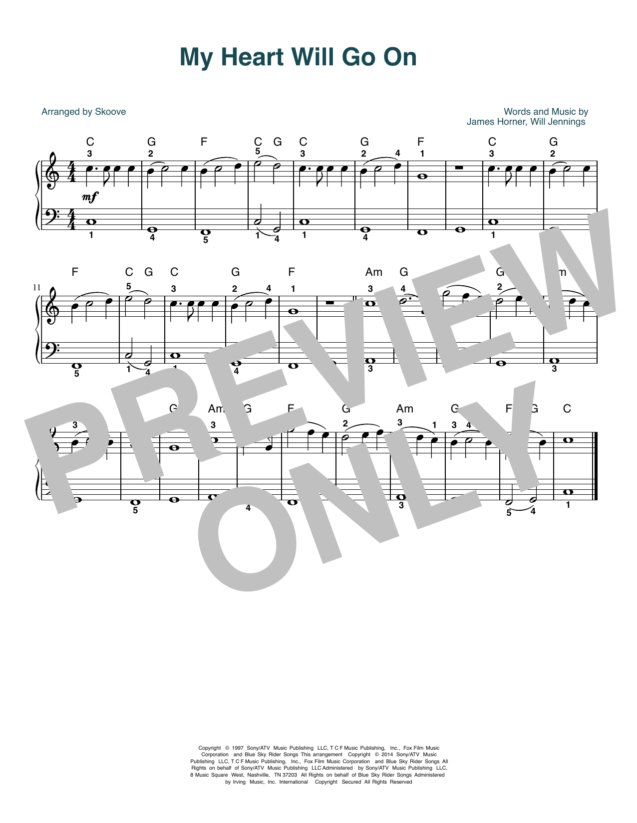 Download Celine Dion My Heart Will Go On (Love Theme From 'T Sheet Music
