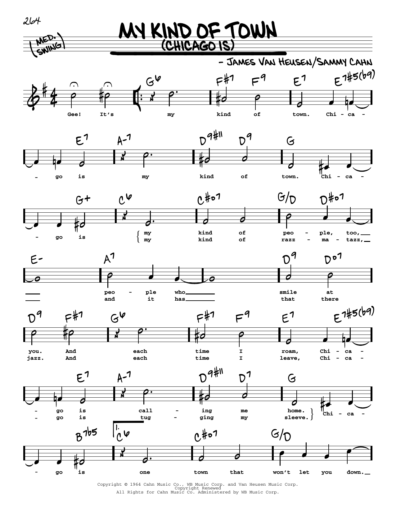 Download Frank Sinatra My Kind Of Town (Chicago Is) (High Voic Sheet Music