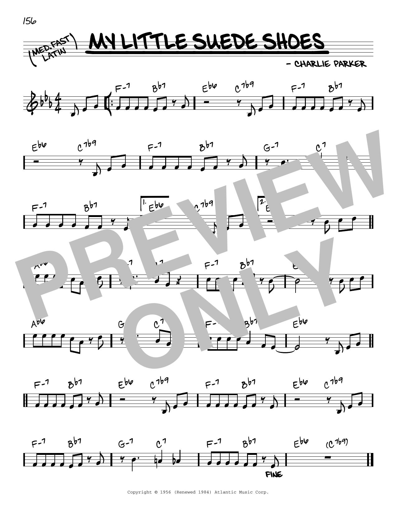Download Charlie Parker My Little Suede Shoes Sheet Music
