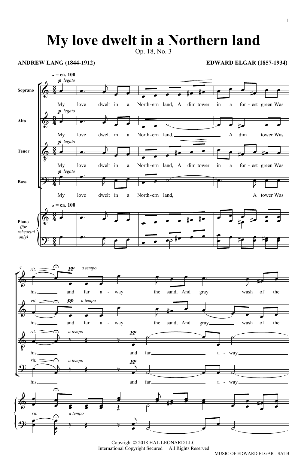 Download Edward Elgar My Love Dwelt (arr. Philip Lawson) Sheet Music