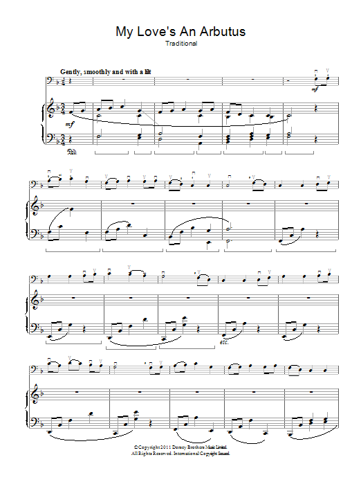 Download Traditional My Love's An Arbutus Sheet Music