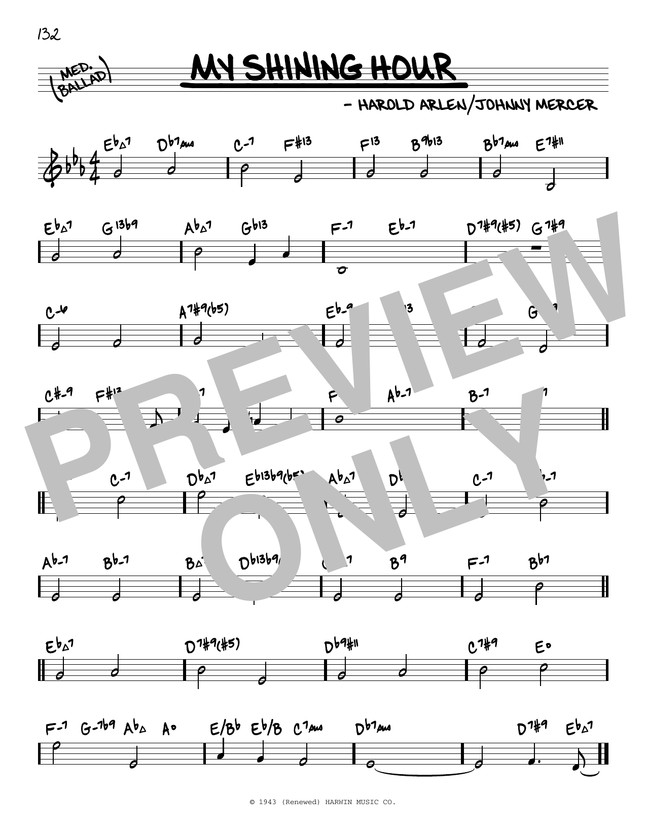 Download Harold Arlen My Shining Hour (arr. David Hazeltine) Sheet Music
