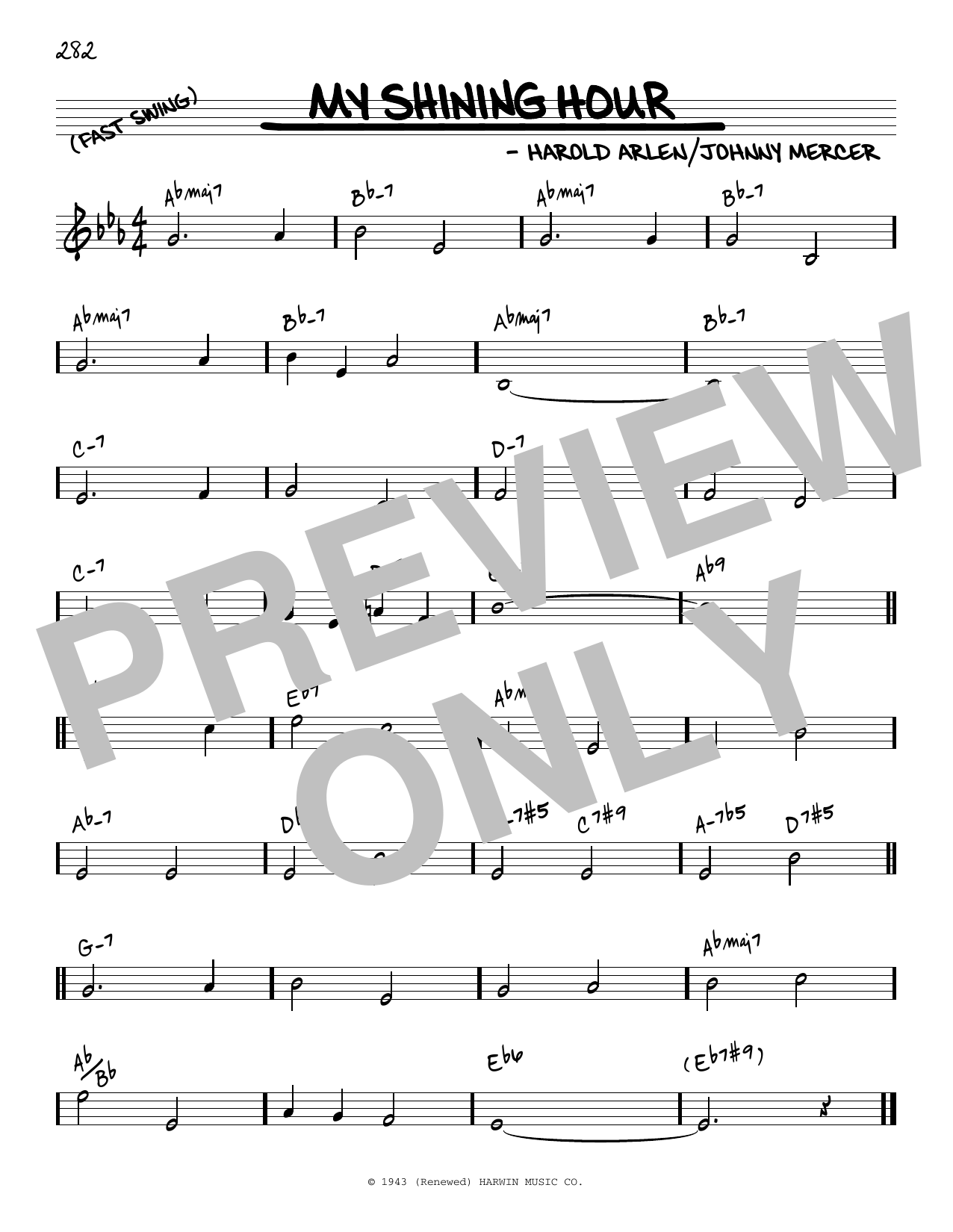 Download Harold Arlen and Johnny Mercer My Shining Hour [Reharmonized version] Sheet Music