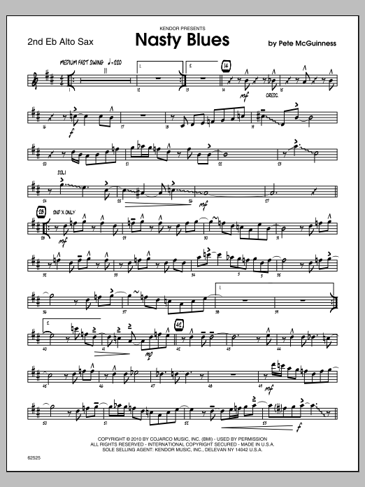 Download McGuinness Nasty Blues - Alto Sax 2 Sheet Music