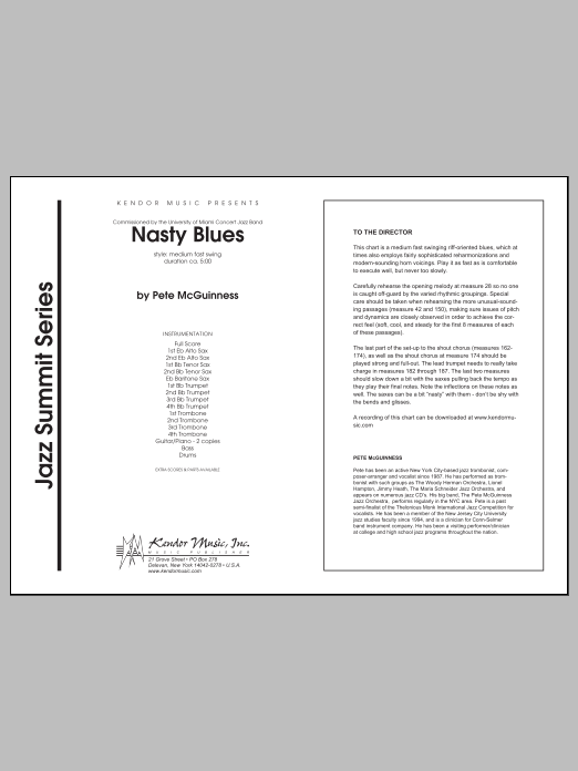 Download McGuinness Nasty Blues - Full Score Sheet Music