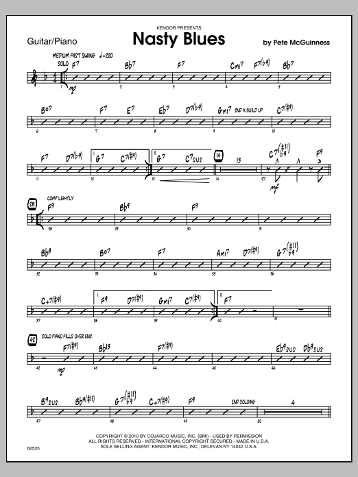 Download McGuinness Nasty Blues - Piano Sheet Music