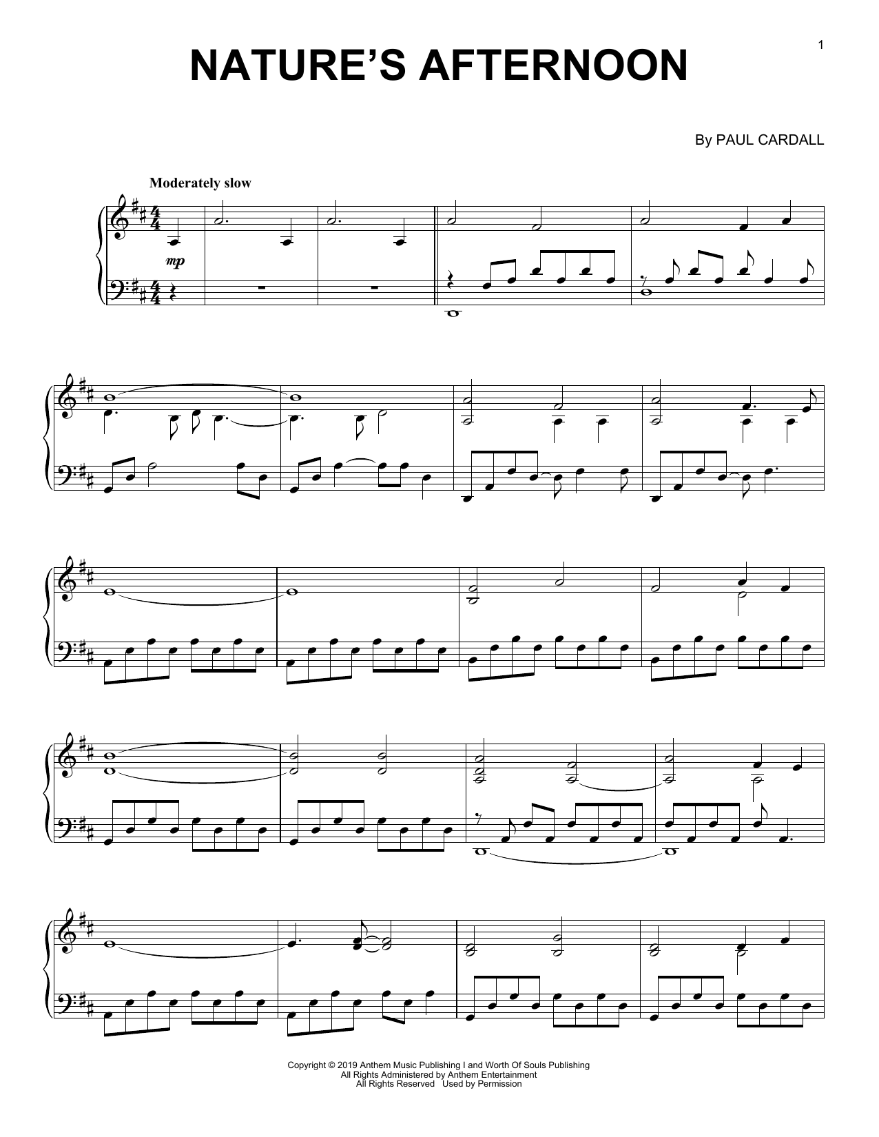 Download Paul Cardall Nature's Afternoon Sheet Music