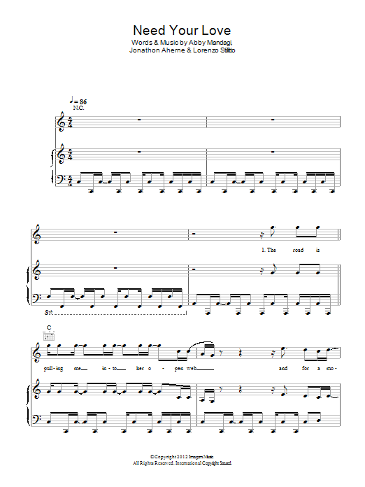 Download The Temper Trap Need Your Love Sheet Music