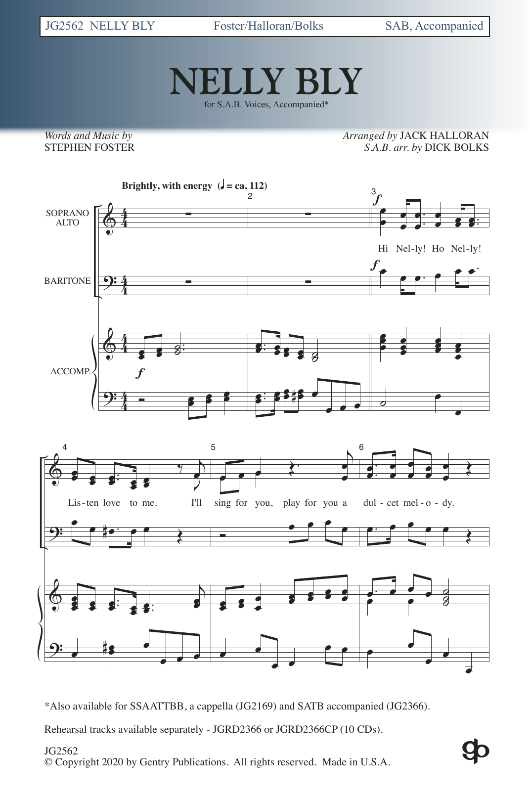 Download Jack Halloran & Dick Bolks Nelly Bly Sheet Music