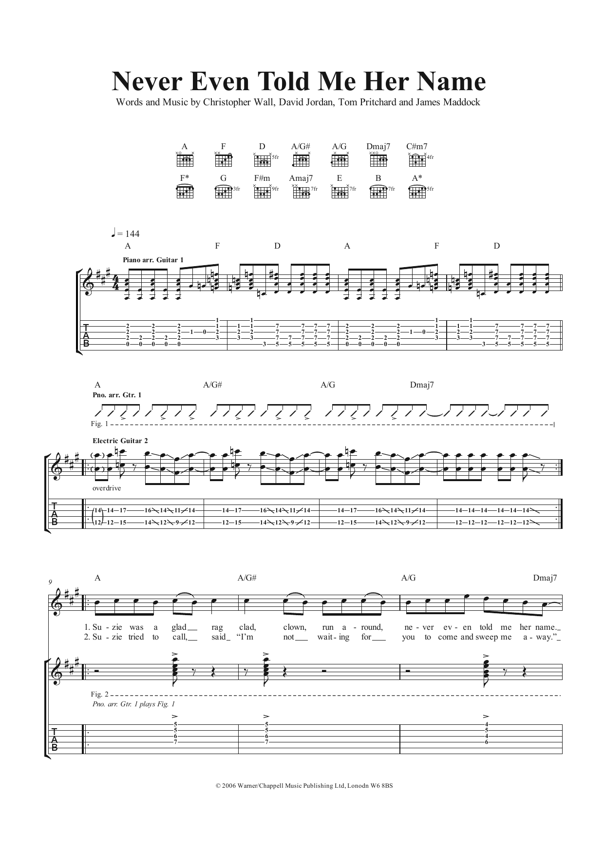 Download Air Traffic Never Even Told Me Her Name Sheet Music