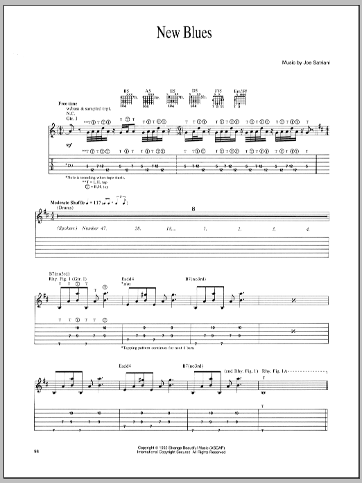 Download Joe Satriani New Blues Sheet Music