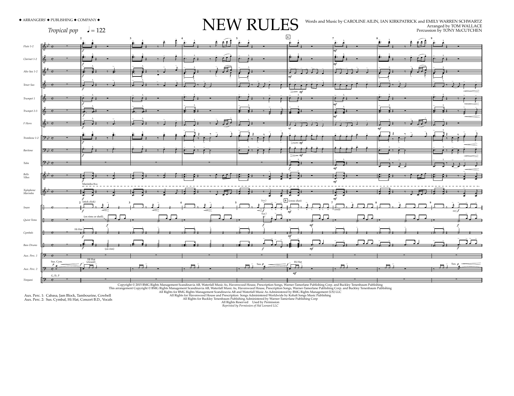 Download Tom Wallace New Rules - Full Score Sheet Music