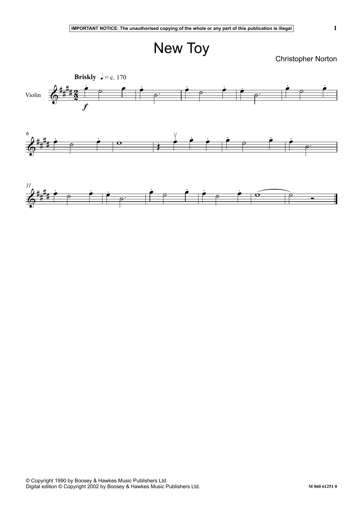 Download Christopher Norton New Toy Sheet Music