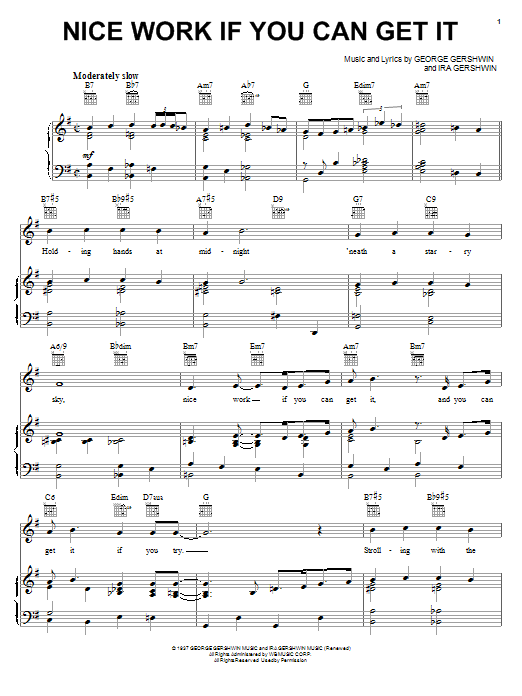 Download Frank Sinatra Nice Work If You Can Get It Sheet Music