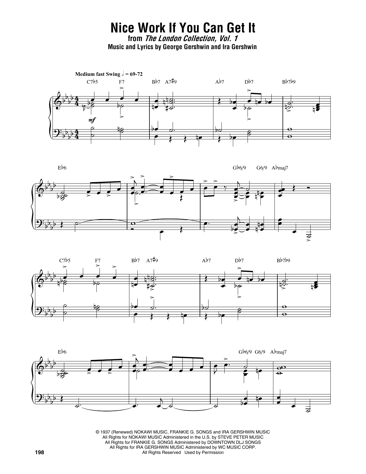 Download Thelonious Monk Nice Work If You Can Get It Sheet Music