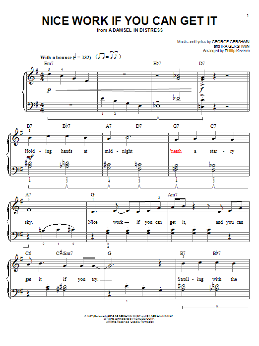 Download Phillip Keveren Nice Work If You Can Get It Sheet Music