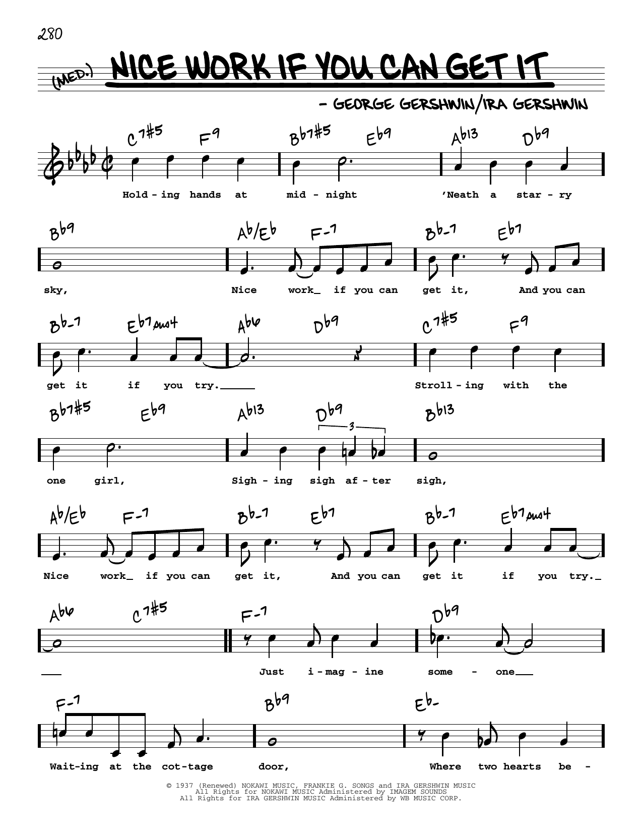 Download Frank Sinatra Nice Work If You Can Get It (High Voice Sheet Music