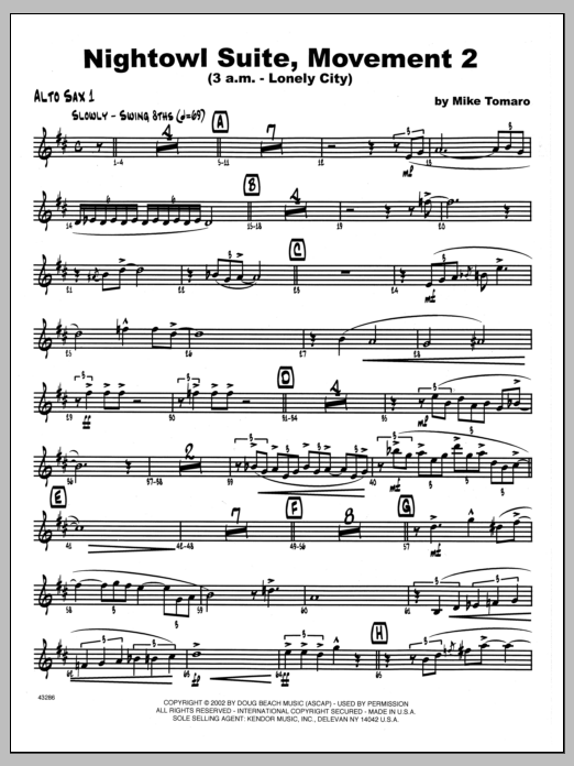 Download Mike Tomaro Nightowl Suite, Movement 2 (3 a.m. - Lo Sheet Music