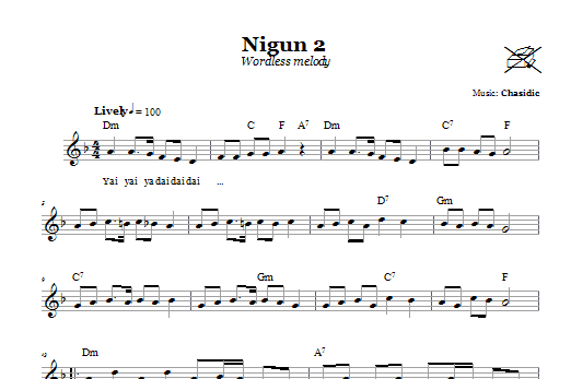 Download Chasidic Nigun 2 (Wordless Melody) Sheet Music