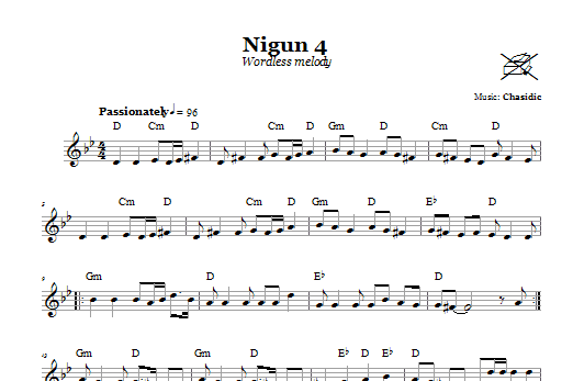 Download Chasidic Nigun 4 (Wordless Melody) Sheet Music