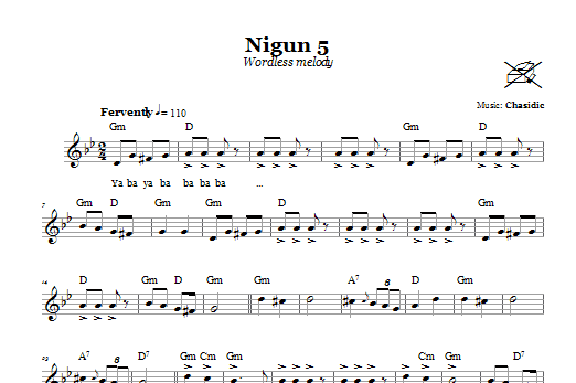 Download Chasidic Nigun 5 (Wordless Melody) Sheet Music