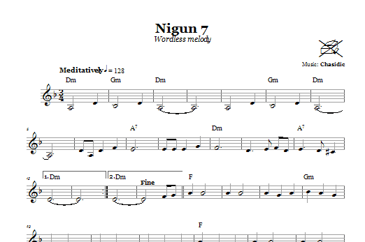 Download Chasidic Nigun 7 (Wordless Melody) Sheet Music