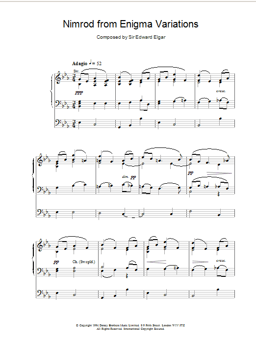 Download Edward Elgar Nimrod (from Enigma Variations Op.36) Sheet Music