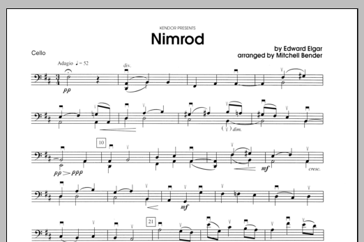 Download Bender Nimrod - Cello Sheet Music