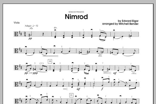 Download Bender Nimrod - Viola Sheet Music