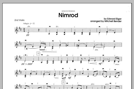 Download Bender Nimrod - Violin 2 Sheet Music