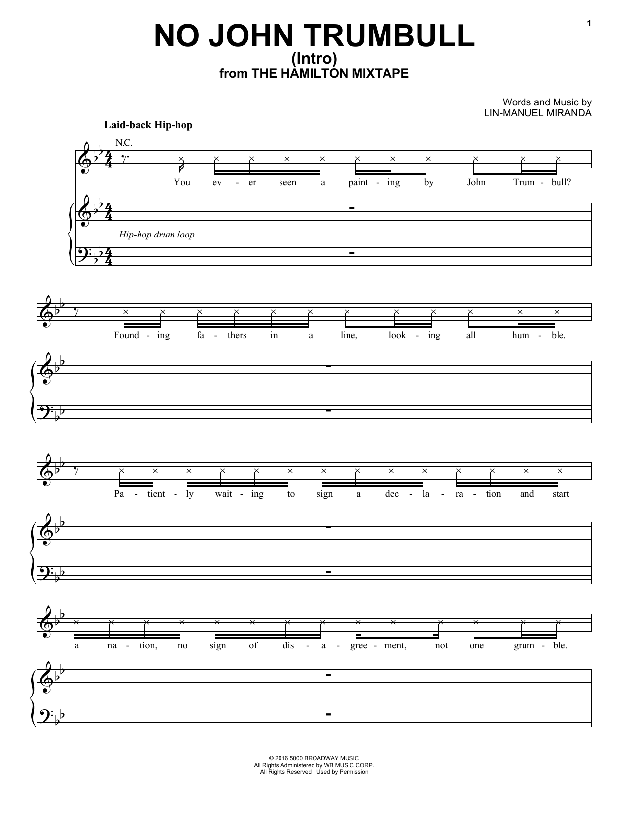 Download The Roots No John Trumbull (Intro) Sheet Music