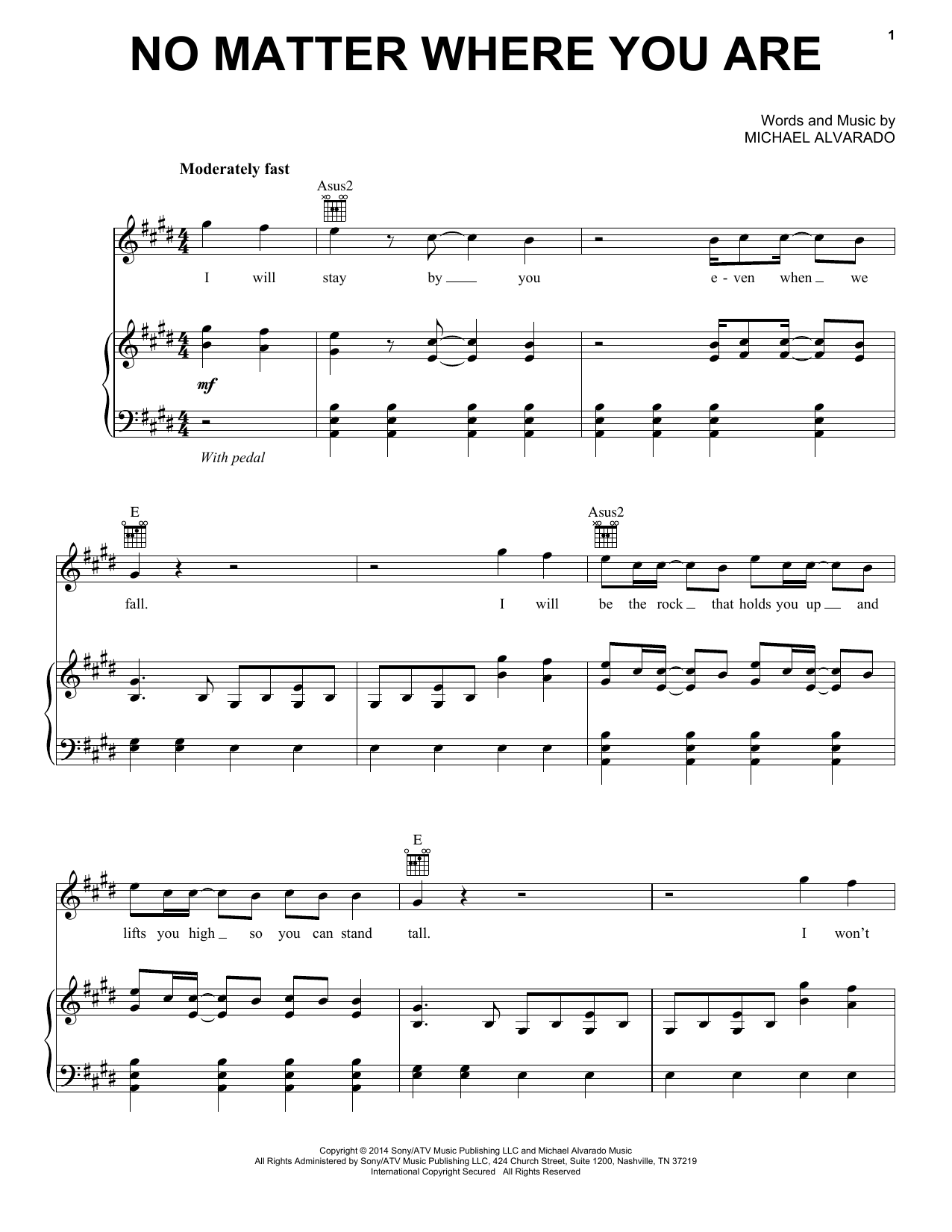 Download Us The Duo No Matter Where You Are Sheet Music