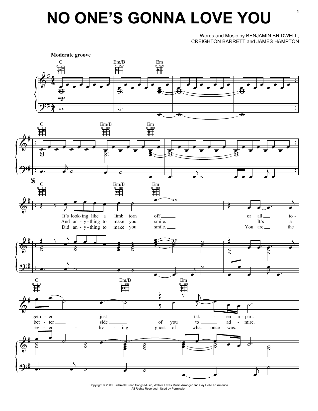 Download Cee Lo Green No One's Gonna Love You Sheet Music