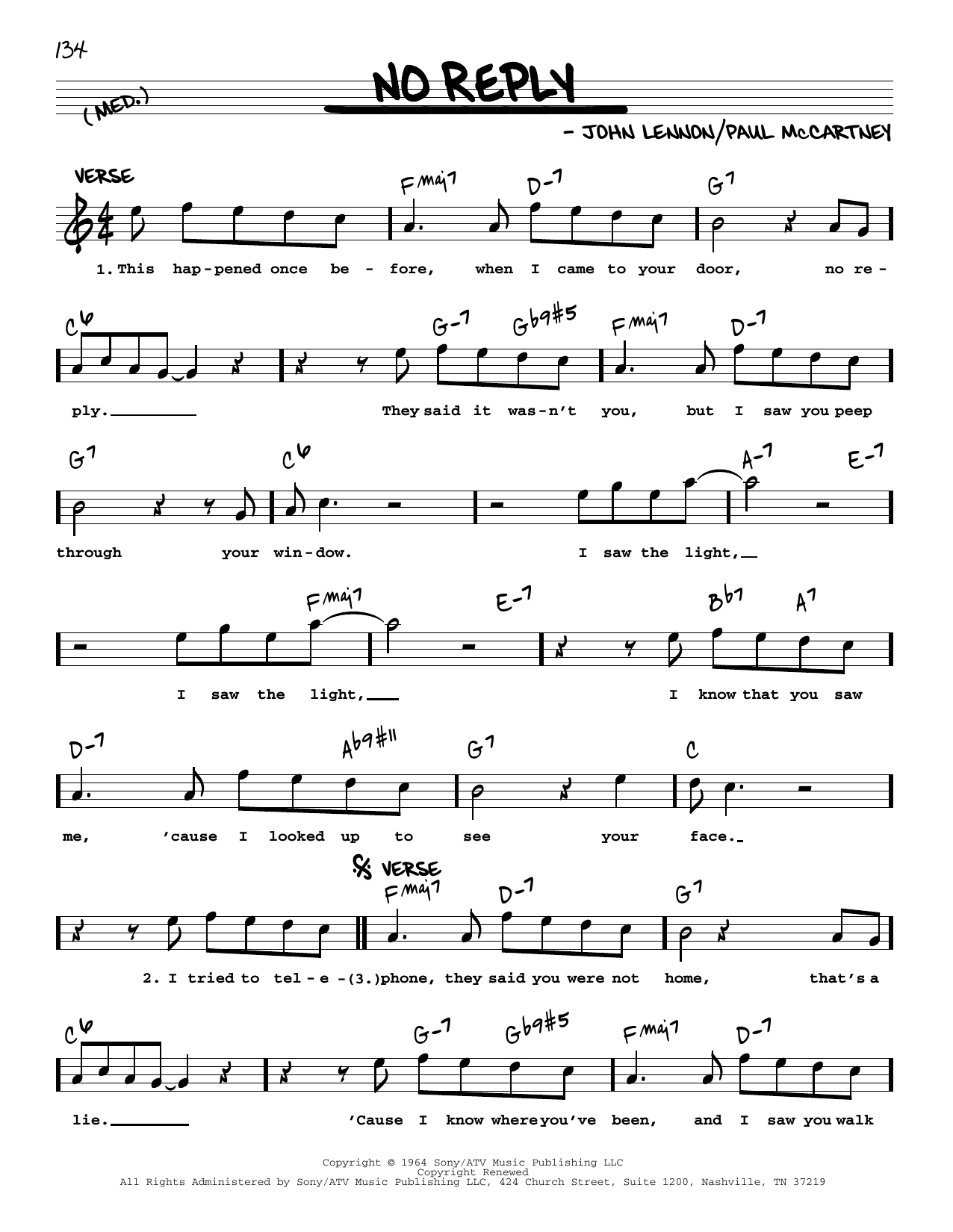 Download The Beatles No Reply [Jazz version] Sheet Music