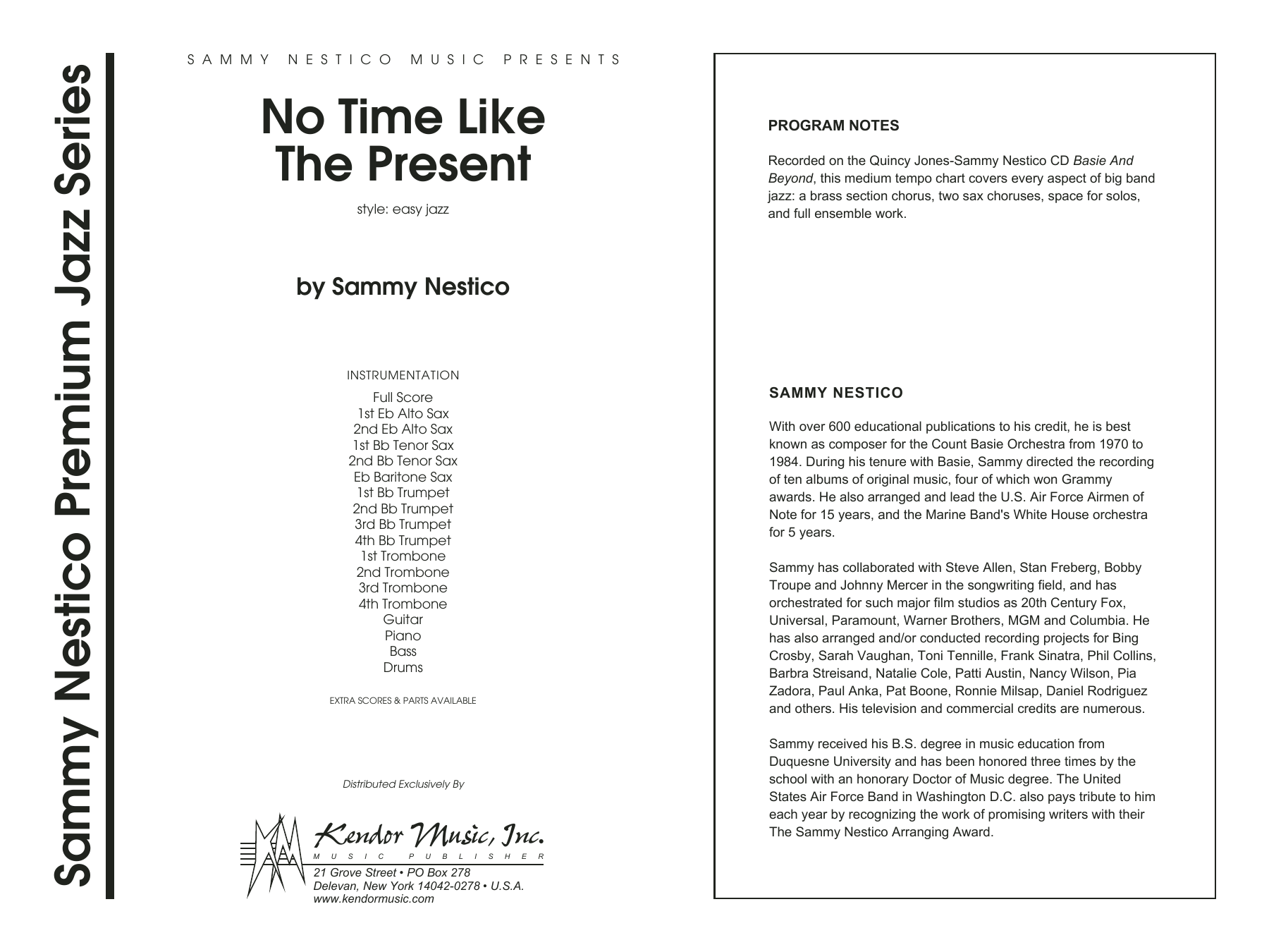 Download Sammy Nestico No Time Like The Present - Full Score Sheet Music