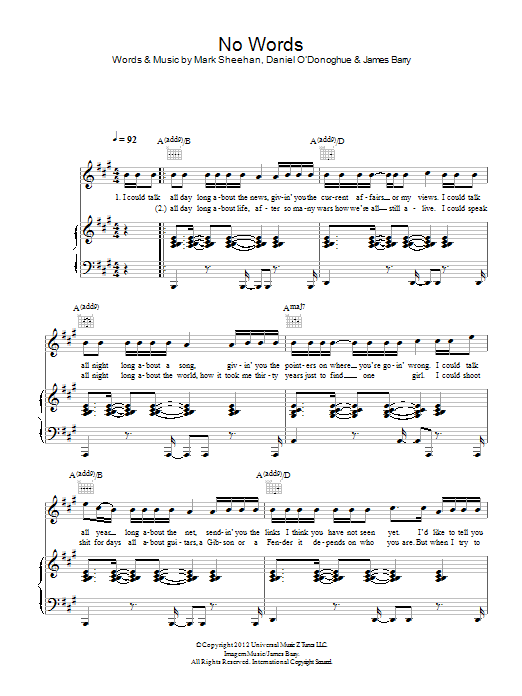 Download The Script No Words Sheet Music