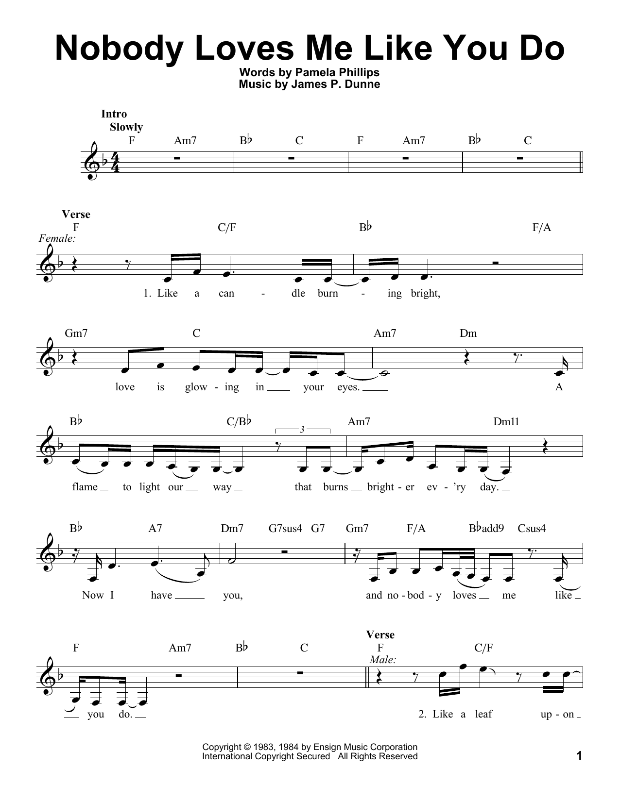 Download Anne Murray with Dave Loggins Nobody Loves Me Like You Do Sheet Music