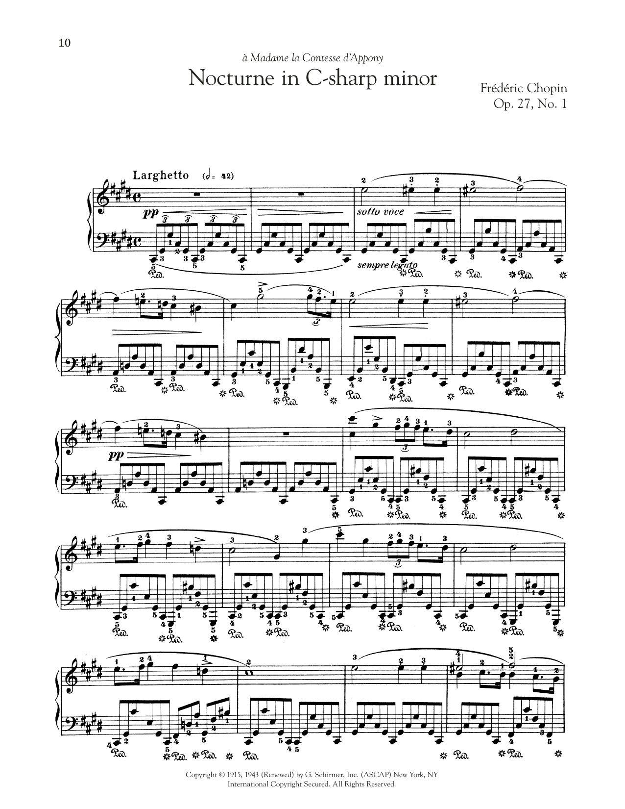 Download Frederic Chopin Nocturne, Op. 27, No. 1 Sheet Music