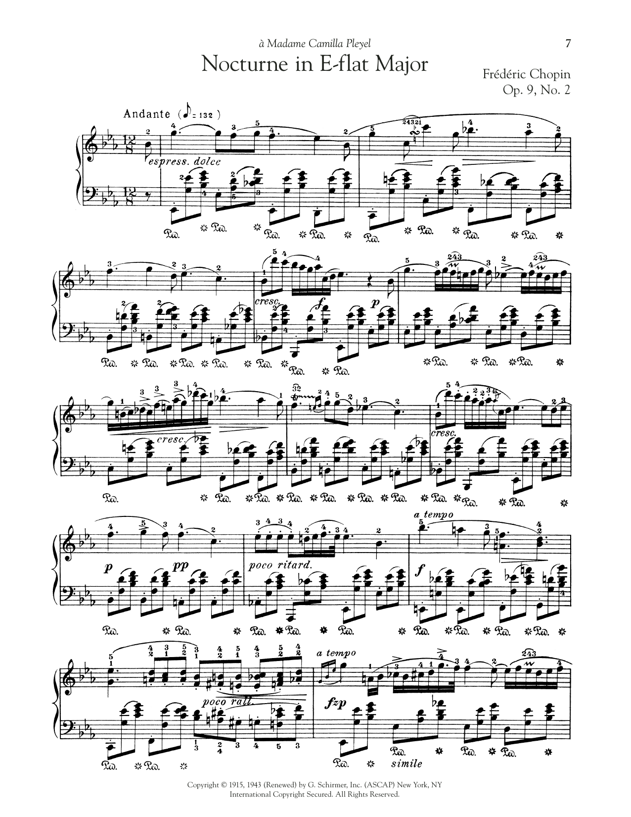 Download Frederic Chopin Nocturne, Op. 9, No. 2 Sheet Music