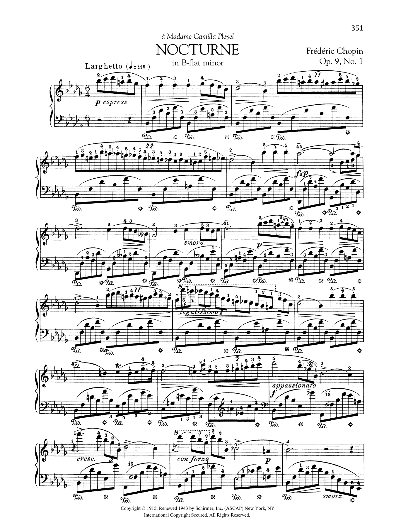 Download Frederic Chopin Nocturne in B-flat Minor, Op. 9, No. 1 Sheet Music