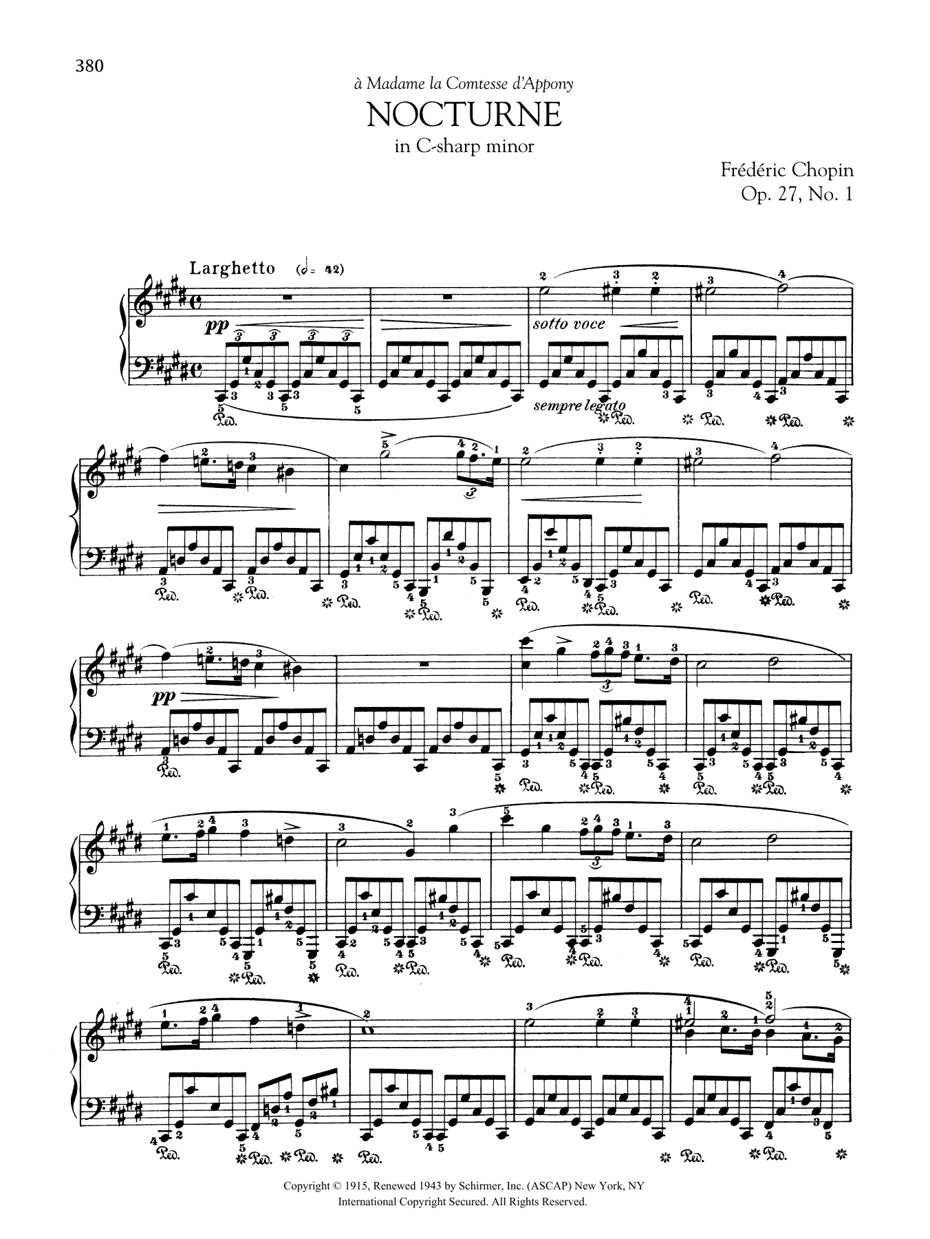 Download Frederic Chopin Nocturne in C-sharp minor, Op. 27, No. Sheet Music