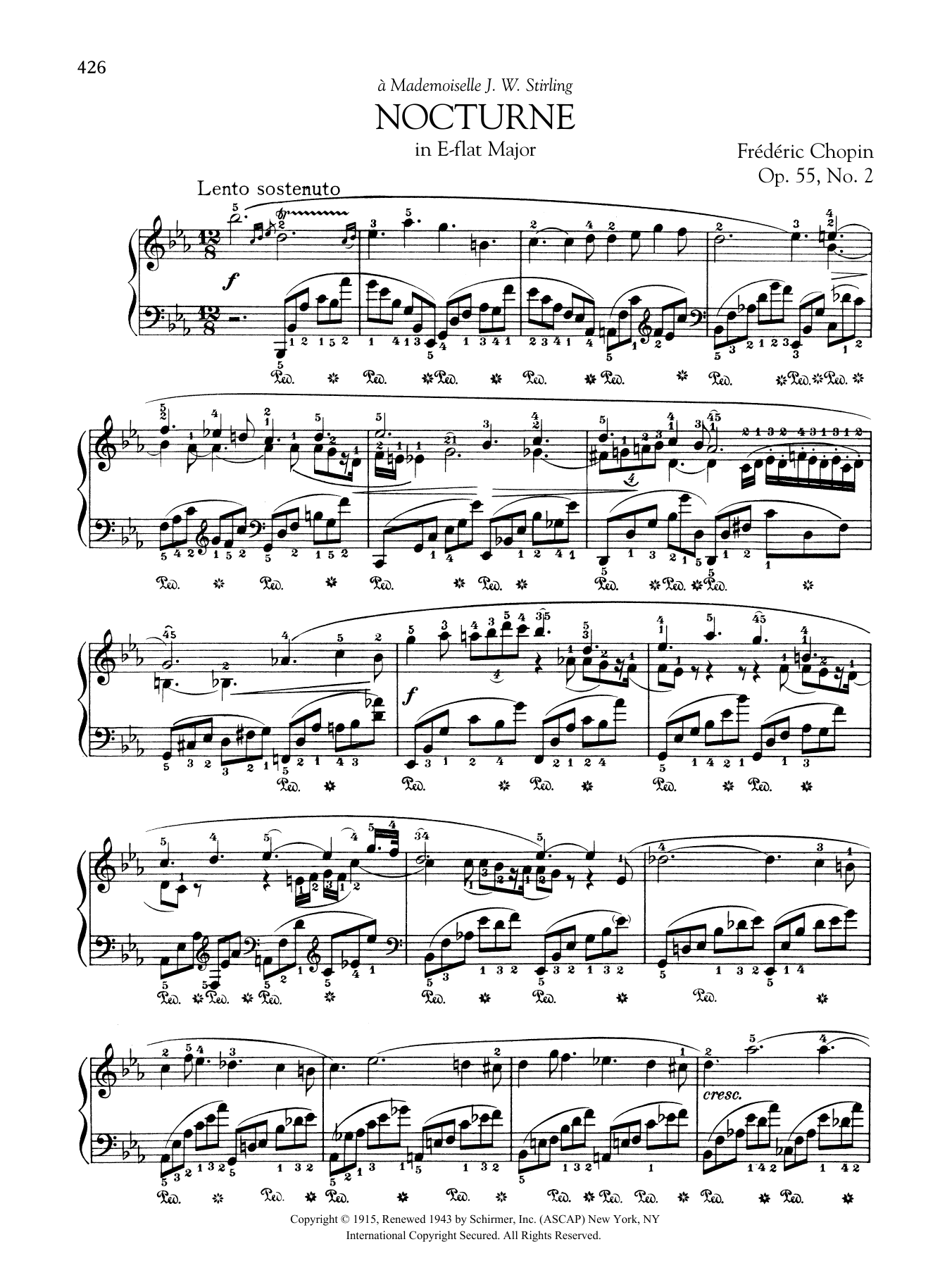 Download Frederic Chopin Nocturne in E-flat Major, Op. 55, No. 2 Sheet Music